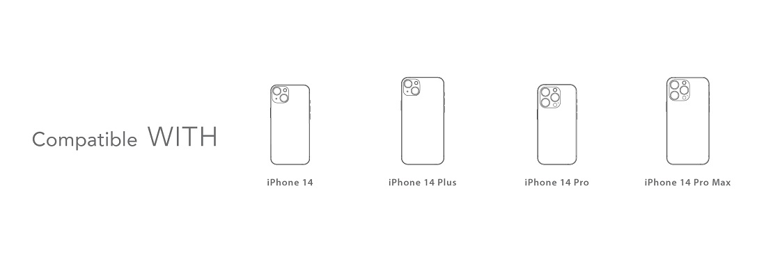 Compatible with: iPhone 14 mini, iPhone 14 Pro, iPhone 14, iPhone 14 Pro Max, iPhone 11 Pro, iPhone X/XS, iPhone 11, iPhone XR, iPhone 11 Pro Max, iPhone XS Max Compatible with: iPhone 14 mini, iPhone 14 Pro, iPhone 14, iPhone 14 Pro Max, iPhone 11 Pro, iPhone X/XS, iPhone 11, iPhone XR, iPhone 11 Pro Max, iPhone XS Max